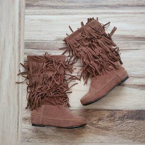 CR | Boho Fringe Layered Boots